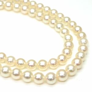 良質!!◆アコヤ本真珠ネックレス/ 7 ◆M 約15.4g 約38.5cm 5.0-5.5mm珠 pearl パール jewelry necklace ジュエリー DA5/DC0