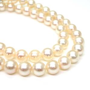 ◆アコヤ本真珠ネックレス/ 8 ◆M 約28.0g 約40.0cm 6.5-7.0mm珠 pearl パール jewelry necklace ジュエリー DE0/zzの画像5