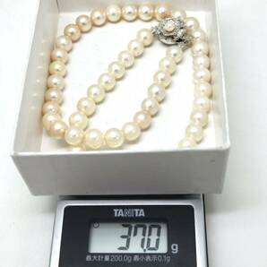 ◆アコヤ本真珠ネックレス/ 18 ◆M 約37.0g 約42.0cm 7.5mm珠 pearl パール jewelry necklace ジュエリー CG4/CG4の画像9