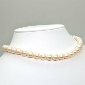 ◆K14 アコヤ本真珠ネックレス/ 13 ◆M 約40.1g 約38.0cm 8.0-8.5mm珠 pearl パール jewelry necklace ジュエリー CH1/CH1の画像3