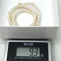 ◆K18 本真珠ネックレス/ 30 ◆M 約9.3g 約49.5cm pearlパールjewelry necklaceジュエリーDB9/DB9_画像7