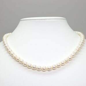 ◆アコヤ本真珠ネックレス/ 24 ◆M 約26.8g 約44.0cm 6.5-7.0mm珠 pearl パール jewelry necklace ジュエリー DA0/DD0の画像2