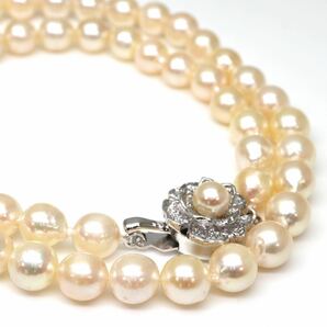 ◆アコヤ本真珠ネックレス/ 1 ◆M 約27.8g 約42.0cm 6.0-7.0.mm珠 pearl パール jewelry necklace ジュエリー DC0/DC0の画像4