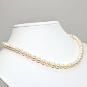 ◆アコヤ本真珠ネックレス/ 2 ◆M 約33.2g 約43.0cm 7.0-7.5mm珠 pearl パール jewelry necklace ジュエリー DB0/DB0の画像3