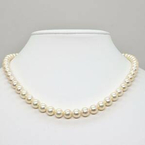 ◆アコヤ本真珠ネックレス/ 2 ◆M 約33.2g 約43.0cm 7.0-7.5mm珠 pearl パール jewelry necklace ジュエリー DB0/DB0の画像2