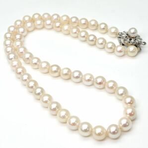 ◆アコヤ本真珠ネックレス/ 16 ◆M 約33.8g 約43.5cm 7.0-7.5mm珠 pearl パール jewelry necklace ジュエリー DA0/DC0の画像7