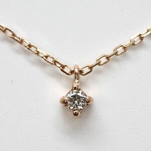 ete(エテ)◆K10 天然ダイヤモンドネックレス◆M 約1.1g 約39.0cm diamond necklace jewelry ジュエリー DE3/DE5