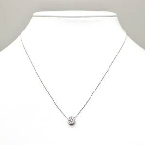 ◆K18 天然ダイヤモンドネックレス◆M 約1.4g 約40.5cm diamond necklace jewelry ジュエリー EA3/EA3の画像2