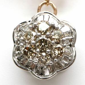 ◆K18 天然ダイヤモンドペンダントトップ◆M 約2.4g diamond pendantジュエリー EB4/EB6の画像3