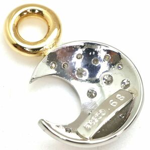 豪華!!◆Pt900 天然ダイヤモンドペンダントトップ◆M 約3.8g 0.68ct diamond pendantジュエリー EB8/EC8の画像5