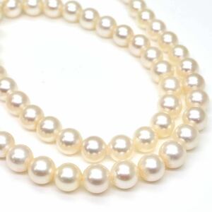 テリ良し!!◆アコヤ本真珠ネックレス/ 11 ◆M 約22.0g 約38.0cm 6.0-6.5mm珠 pearl パール jewelry necklace ジュエリー DF0/DI2