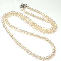 ◆アコヤ本真珠ネックレス◆M 約46.6g 約78.0cm 6.0-6.5mm珠 pearl パール jewelry necklace ジュエリー DE0/DH0._画像7