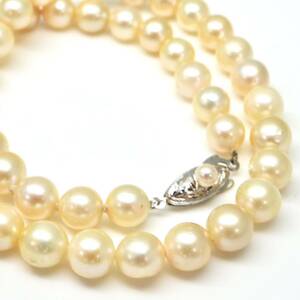 ◆アコヤ本真珠ネックレス◆M 約31.1g 約38.5cm 7.5-8.0mm珠 pearl パール jewelry necklace ジュエリー DF0/DF0