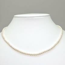 ◆Pt850 アコヤ本真珠ベビーパールネックレス◆M 約6.5g 約42.0cm 3.0-3.5mm珠 pearl パール jewelry necklace ジュエリー DE0/EA5_画像2