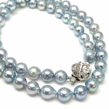 ◆アコヤ本真珠ネックレス◆M 約27.4g 約42.5cm 6.5-7.0mm珠 pearl パール jewelry necklace ジュエリー DB0/DB5_画像1