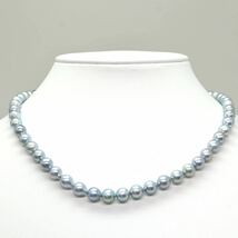 ◆アコヤ本真珠ネックレス◆M 約27.4g 約42.5cm 6.5-7.0mm珠 pearl パール jewelry necklace ジュエリー DB0/DB5_画像2