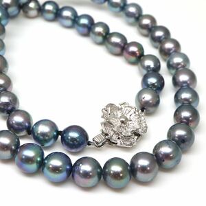 テリ良し!!◆アコヤ本真珠ネックレス◆M 約37.6g 約43.0cm 7.5-8.0mm珠 pearl パール jewelry necklace ジュエリー DB0/DE0