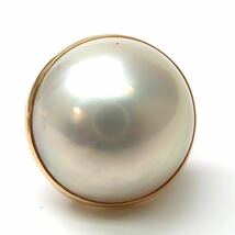 TASAKI(田崎真珠)◆K18 マベパールイヤリング◆M 約9.7g パール pearl 半円真珠 diamond pendantジュエリー EE9/EF3_画像4