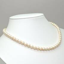 ◆アコヤ本真珠ネックレス◆M 約25.7g 約43.0cm 6.0-6.5mm珠 pearl パール jewelry necklace ジュエリー DB0/DC0_画像3