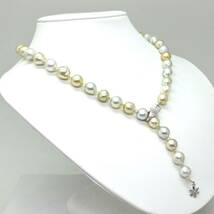 豪華!!◆南洋白蝶真珠ネックレス◆M 約60.7g 約52.0cm 9.0-11.5mm珠 pearl ゴールドカラー パール jewelry necklace ジュエリー DI0/DI0_画像3