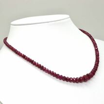 ◆K18 天然ルビー ネックレス◆M 約17.3g 約42.0cm ruby jewelry necklace ジュエリー DF1/DF1_画像3
