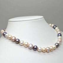 ◆本真珠ネックレス◆M● 約47.3g 約41.5cm 9.0-9.5mm珠 pearl パール jewelry necklace ジュエリー EA5/zz_画像3