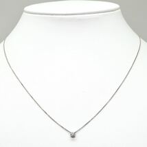 良質!!4°C(ヨンドシー)◆Pt850 天然ダイヤモンドネックレス◆M 約1.9g 約43.0cm diamond necklace EA5/EB2_画像2