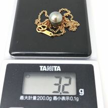 TASAKI(田崎真珠)◆K18 アコヤ本真珠ネックレス◆M 約3.2g 約40.0cm 9.0mm珠 パール pearl necklace EB1/EB2_画像7