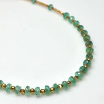 ◆K18 天然エメラルド ネックレス◆M 約4.4g 約40.0cm 7.80ct emerald jewelry necklace ジュエリー EA9/EA9_画像3