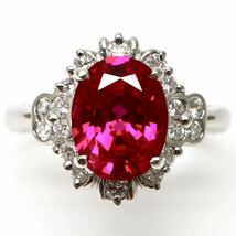 CrescentVert(クレサンベール)◆Pt900 ルビー/天然ダイヤモンドリング◆M 約6.0g 約12号 2.35ct 0.37ct ruby diamond ring指輪 EC7/ED4_画像2