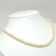 ◆アコヤ本真珠ネックレス◆M 約29.1g 約43.0cm 6.5mm珠 pearl パール jewelry necklace ジュエリー DA0/DA0_画像3