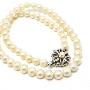 ◆アコヤ本真珠ネックレス◆M 約29.1g 約43.0cm 6.5mm珠 pearl パール jewelry necklace ジュエリー DA0/DA0