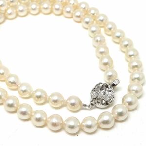 ◆アコヤ本真珠ネックレス◆M 約28.2g 約45.0cm 6.0-6.5mm珠 pearl パール jewelry necklace ジュエリー DB0/DC0