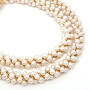◆K18 本真珠ネックレス◆J 約30.4g 約42.5cm pearl パール jewelry necklace ジュエリー EF3/zz
