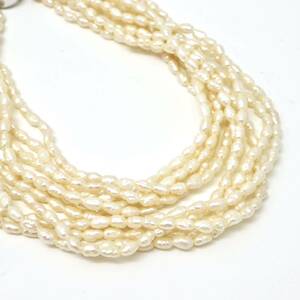 ◆本真珠5連ネックレス◆J 約40.3g 約58.0cm pearl パール jewelry necklace ジュエリー DA0/DA0