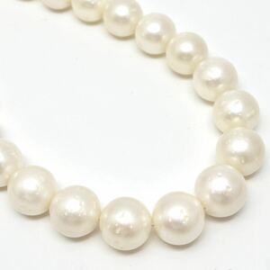 大珠!!MAX13.0mm珠!!◆南洋白蝶真珠ネックレス◆J 約84.2g 約45.0cm pearl パール jewelry necklace ジュエリー DC0/DC0