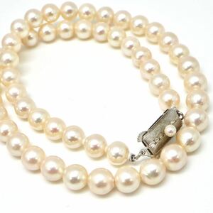 テリ良し!!◆アコヤ本真珠ネックレス◆J 約27.4g 約39.5cm 7.0-7.5mm珠 pearl パール jewelry necklace ジュエリー DC0/DE0