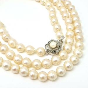 ◆アコヤ本真珠ロングネックレス◆J 約60.8g 約82.0cm 7.0mm珠 pearl パール jewelry necklace ジュエリー DC0/DE0