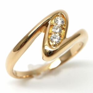 POLA jewelry( Pola )*K18 натуральный бриллиантовое кольцо *J примерно 3.6g примерно 9 номер 0.09ct diamond ring кольцо EC6/EC6