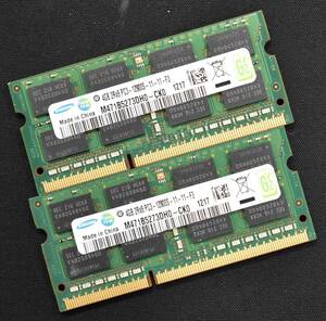 (送料無料) 8GB (4GB 2枚) PC3-12800S DDR3-1600 S.O.DIMM 204pin 2Rx8 [1.5V] [Samsung 4G 8G] Macbook Pro iMac (DDR3) (管:SB0260