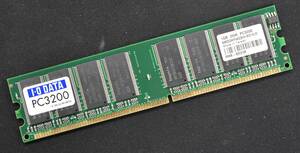 1GB PC3200U PC3200 DDR400 CL3 184pin non-ECC Unbuffered DIMM アイ・オー・データ DR400-1G (管:SA5857