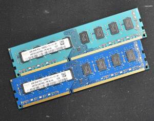 4GB 2枚組 (合計 8GB) PC3-12800 PC3-12800U DDR3-1600 240pin non-ECC Unbuffered DIMM 2Rx8(両面実装) Hynix (管:SA5786