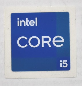intel Core i5 (第14世代) エンブレム シール (CPU付属の純正品/未使用品) ＃偽物では有りませんのでご安心願います。(管:EB07 x7s