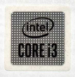 intel Core i3 (第10世代) エンブレム シール (CPU付属の純正品/未使用品) ＃偽物では有りませんのでご安心願います。(管:EB04