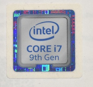 intel Core i7 (第9世代) エンブレム シール (CPU付属の純正品/未使用品) ＃偽物では有りませんのでご安心願います。(管:EB05