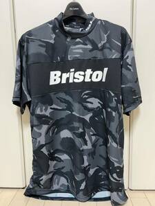 試着のみ 22SS F.C.Real Bristol S/S MOCK NECK TRAINING TOP BLACK/XL FCRB-220050 モックネック ゲームシャツ Tシャツ ブリストル