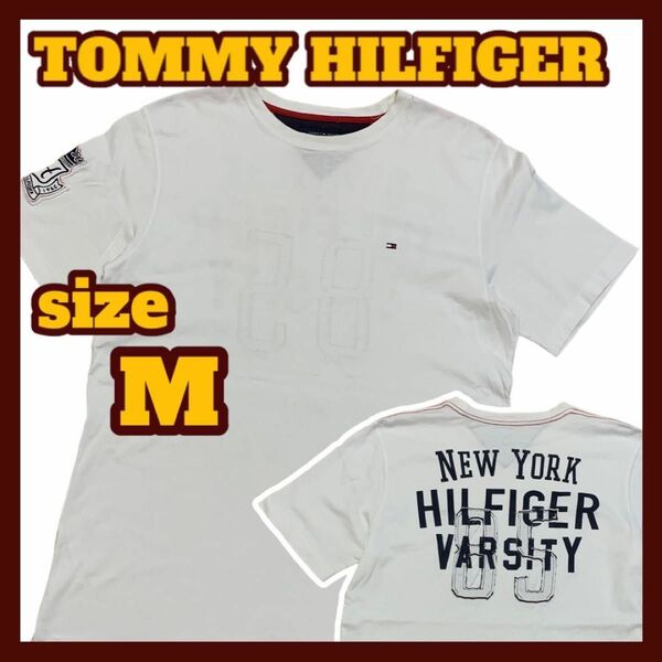 TOMMY HILFIGER 半袖 プリント Tシャツ ホワイト Mサイズ