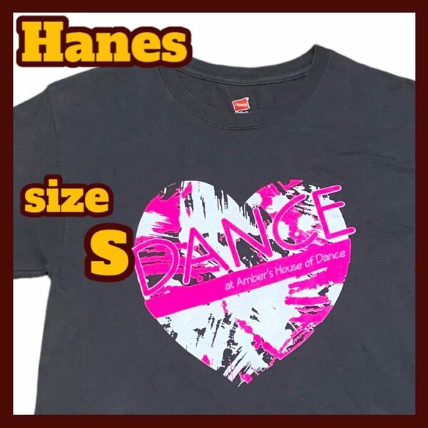 【US古着】Hanes 半袖 両面プリント Tシャツ ダークグレー Sサイズ