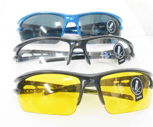  sports type sunglasses 3 piece set lens acrylic fiber frame 3 color for sport Y147