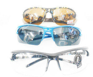  sports sunglasses 3 piece set small pra profit madala blue black frame clear black Brown Y157